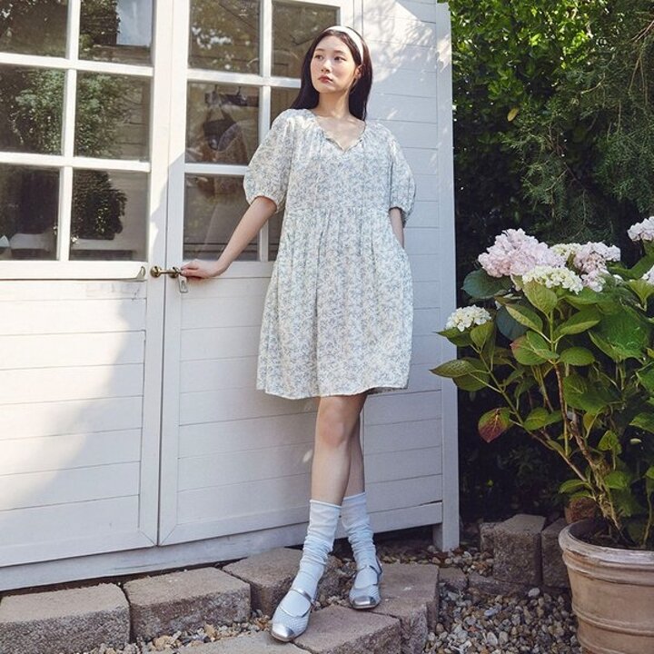 (신세계센텀점)플라워 셔링 미니 원피스 NEW5MO624