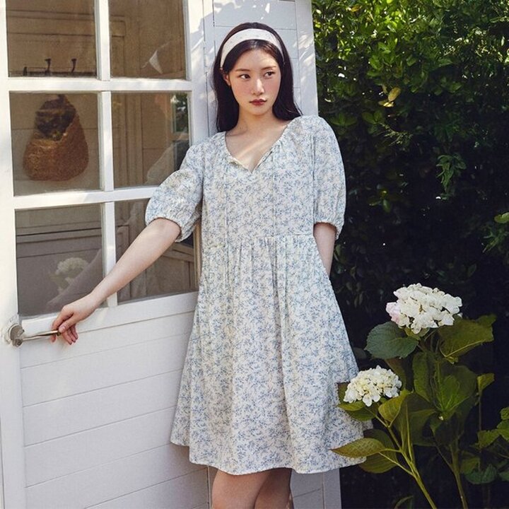 (신세계센텀점)플라워 셔링 미니 원피스 NEW5MO624