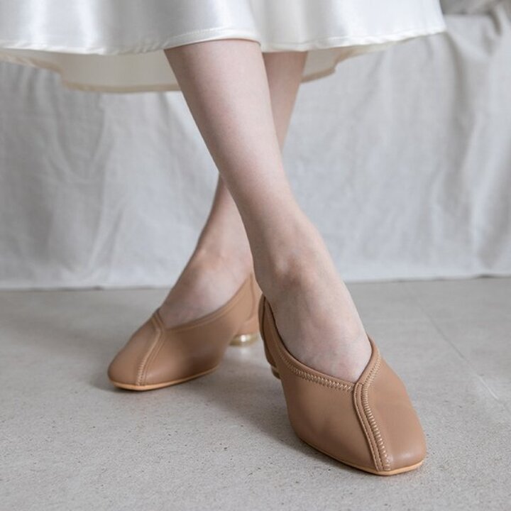 (무중력깔창) 마이스킨 몰드창 스판 펌프스(4cm)