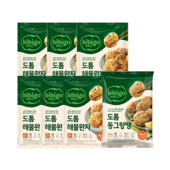 [하프클럽/CJ제일제당]비비고 도톰해물완자 510g x6개 도톰동그랑땡 560g x1개-P381878440