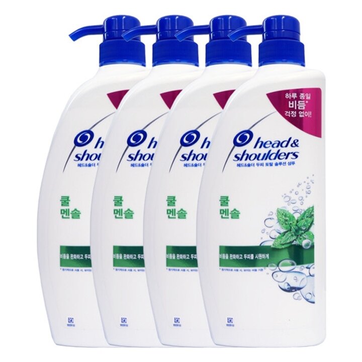 헤드앤숄더 쿨 멘솔 샴푸 850ml x4