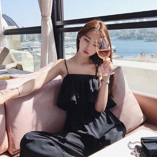 47234138-해피바캉스여름여행비치웨어가슴프릴데님정장