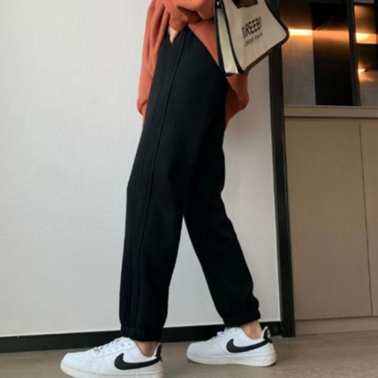 조거 겨울 쫀쫀 트레이닝 조거 팬츠 밴딩 2컬러 바지 팬츠 여성용