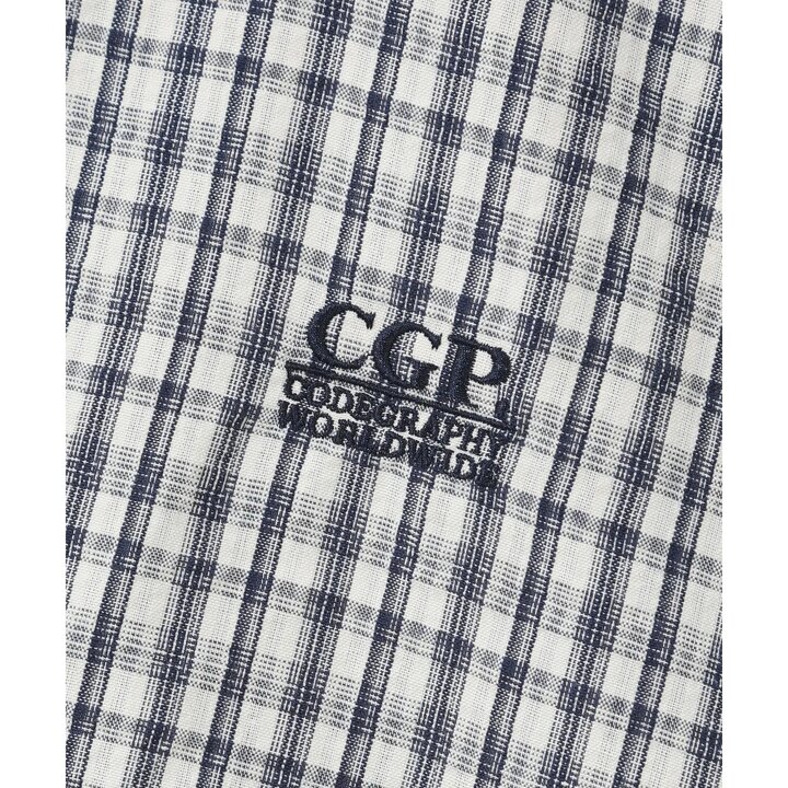 (대전신세계)[코드그라피] [CGP] 체크 반소매 셔츠-네이비 (CBFUUSH0060)