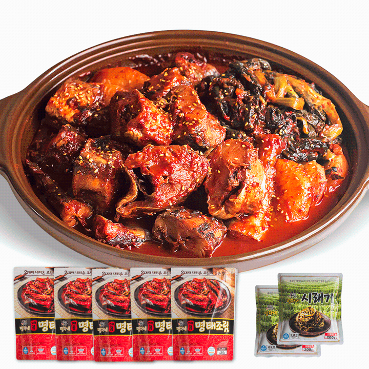 [명자네] 매콤 명태조림450g*5팩 + 시래기200g 2팩