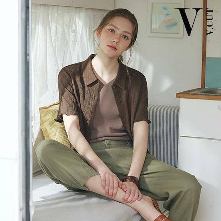 [런칭가59,900원→2만원↓] 브이컷 26SS 썸머 크링클 셔츠 3종
