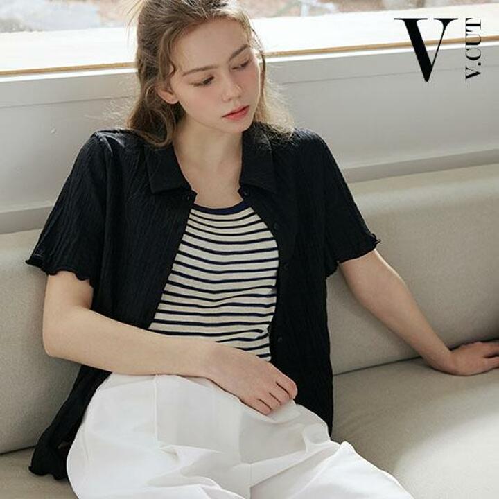 [런칭가59,900원→2만원↓] 브이컷 26SS 썸머 크링클 셔츠 3종