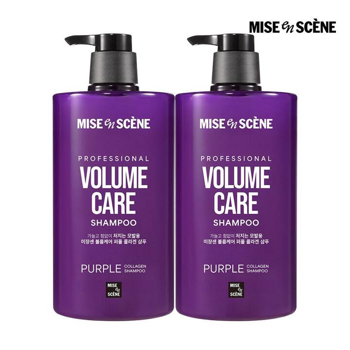 미쟝센 볼륨케어 퍼플 콜라겐 샴푸 1000ML X 2