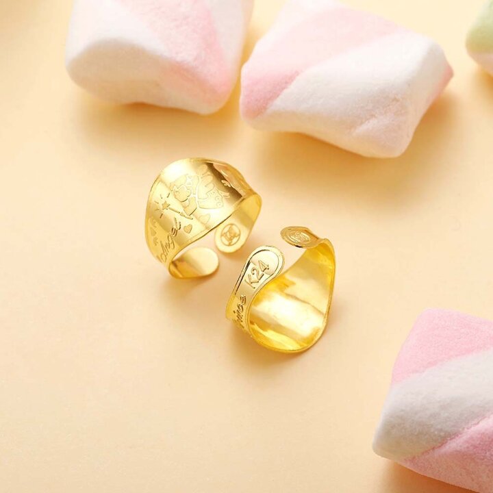 한국금다이아몬드 아기 순금 돌반지 엔젤 24K 0.5g 백일 조카 선물