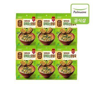 풀무원 반듯한식 1분즉석국 미역미소된장국 (6g*5ea)X6개