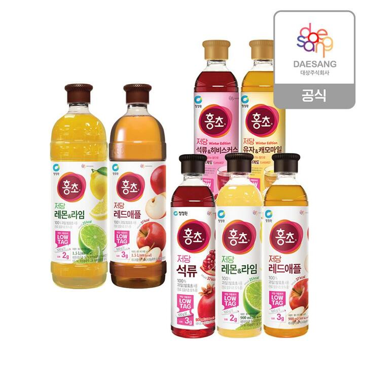 청정원 저당 홍초 5종(석류,히비스커스,캐모마일,레몬라임,레드애플)1.5L + 900ml 골라담기