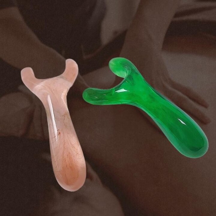 미니Y괄사마사지기얼굴턱림프순환지압