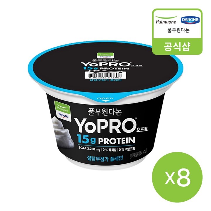 풀무원다논 요프로 설탕무첨가 플레인 프로틴 요거트150gX8개