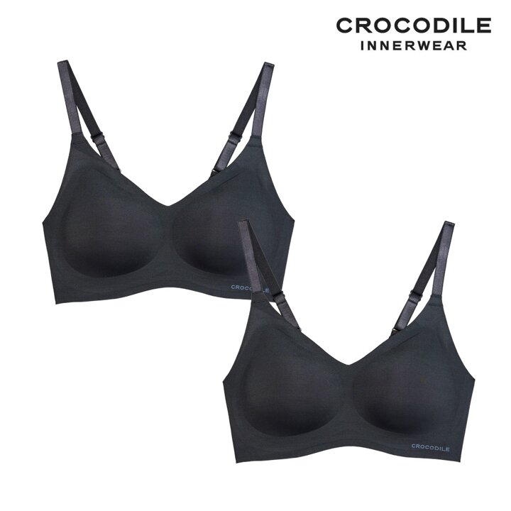 [크로커다일] 소프트 쿨인견 쉘론 볼륨핏 패드일체 후크형 브라2종 블랙 CDWBR5N22_2