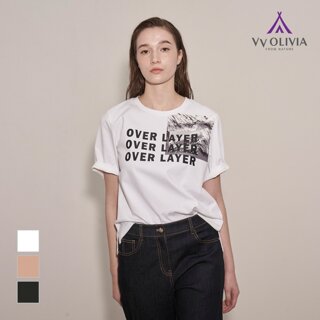 [비비올리비아] OVERLAYER 티셔츠_VVBAS5F7381