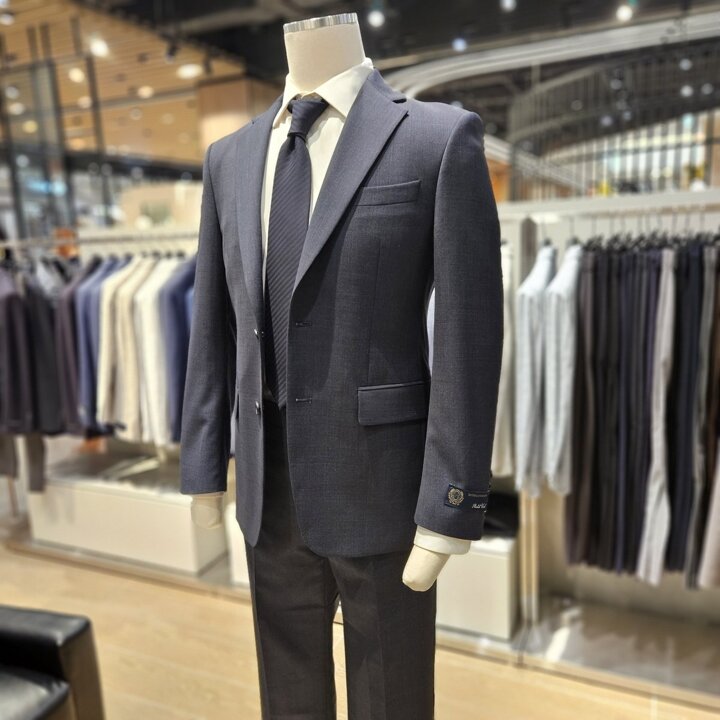 (신세계하남점)renoma 프리미엄  S/S  쉐도우 체크 네이비 수트 RQAMSJ26A