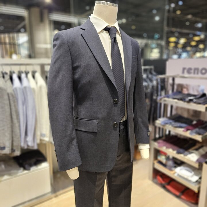 (신세계하남점)renoma 프리미엄  S/S  쉐도우 체크 네이비 수트 RQAMSJ26A