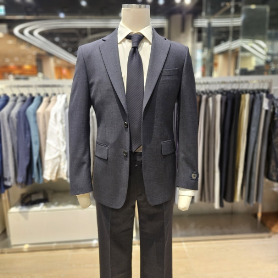 renoma 프리미엄  S/S  쉐도우 체크 네이비 수트 RQAMSJ26A