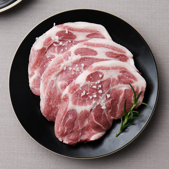 [농협안심한돈][냉장] 국내산 돼지 목살 500g 칼집 구이 바베큐 수육 보쌈 제육 불고기