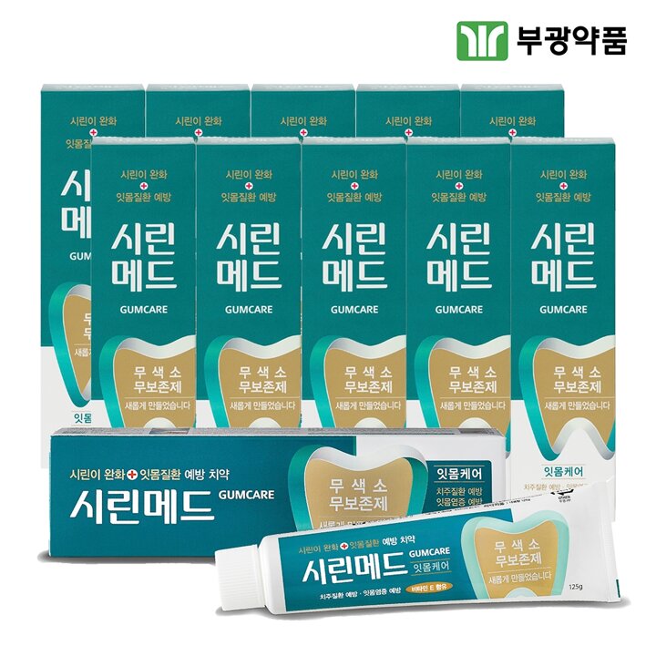 부광약품 시린메드 검케어 민트 125g 11개 시린이 잇몸 치약