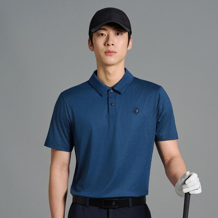 (신세계강남점)SS26 [B under] 남성 그라데이션 심볼 패턴 반소매 티셔츠 - 로얄 블루 (BJ6542M37N)