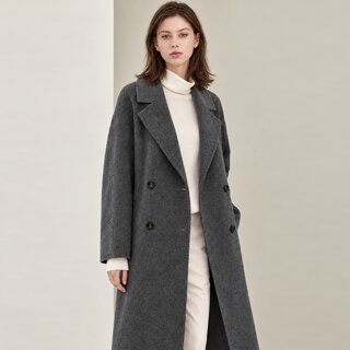 [페이지플린] 울 블렌드 더블 브레스트 핸드메이드 롱  코트_N6DCT017C