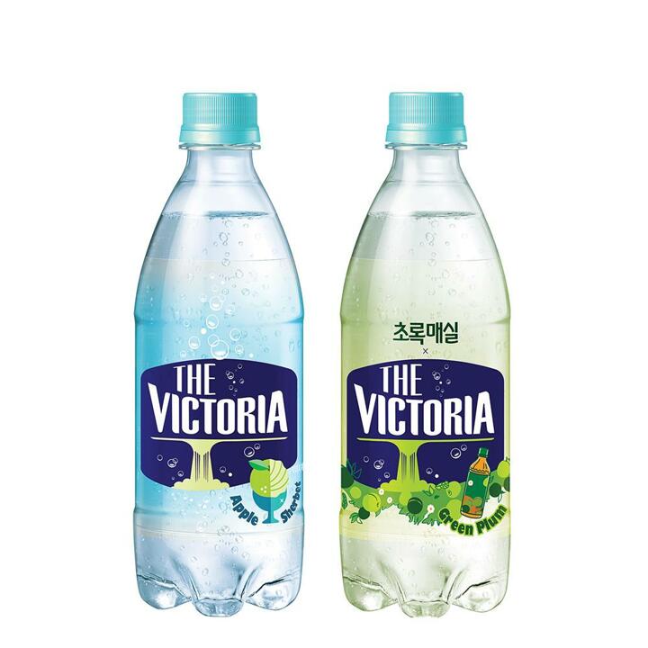 (G) 웅진식품 더 빅토리아 탄산음료 500ml 애플셔벗10입+초록매실10입 교차구성