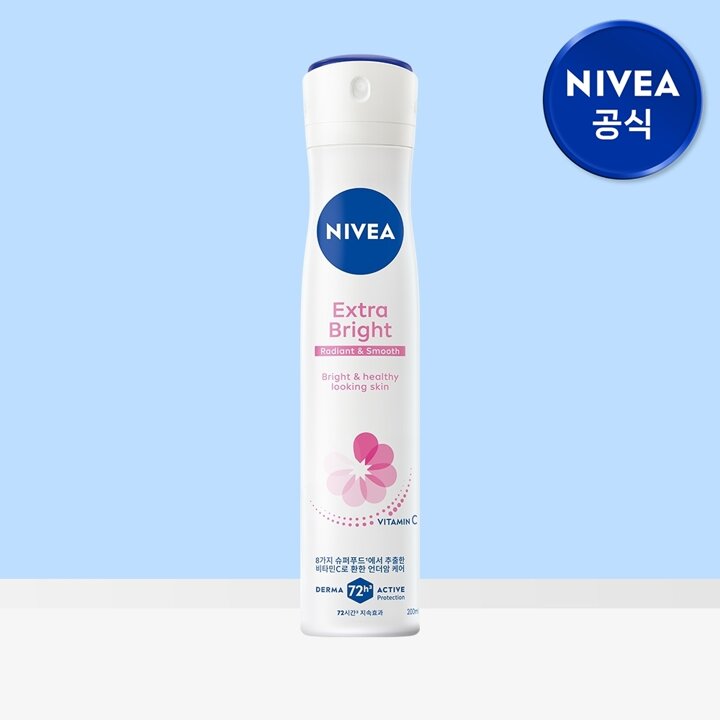 니베아 데오드란트 스프레이 엑스트라 브라이트 200ml 1개