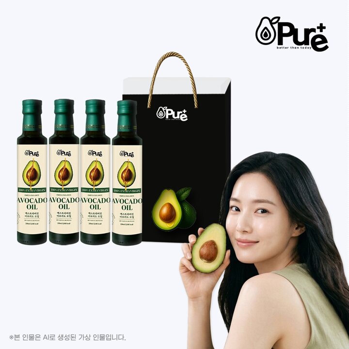 [퓨어플러스] 엑스트라버진 오메가 밸런스 아보카도오일 선물세트 (250ml x 4병)