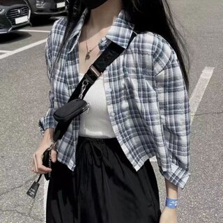 [귈림] 데일리 체크무늬 크롭 셔츠(GBFBL030P)