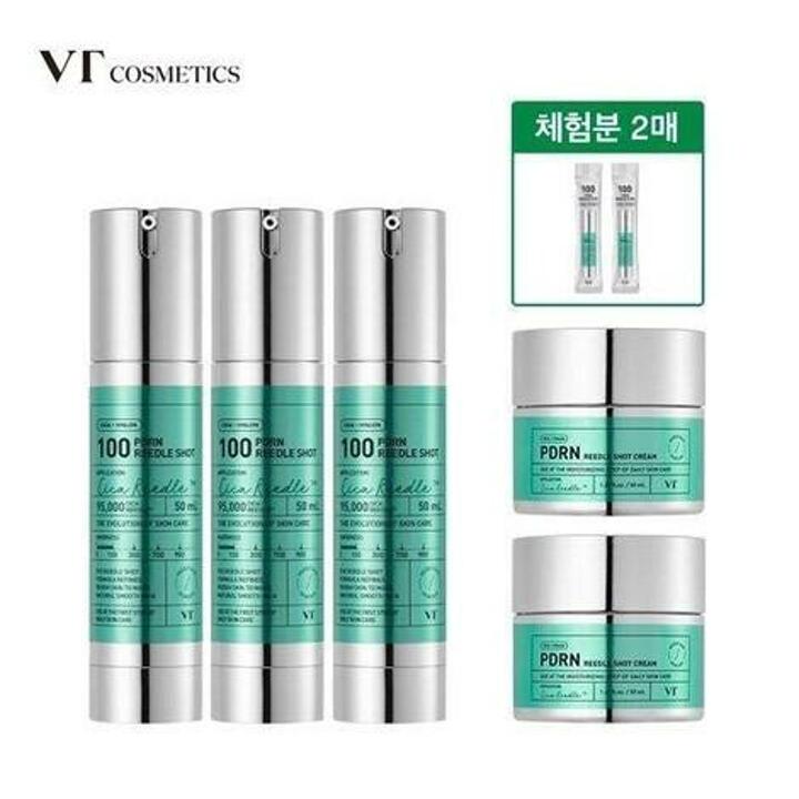 (VT) 브이티 PDRN 리들샷 (100 x 2개 + 300 x 1개) + PDRN 크림 x 2개 + 체험분 2매