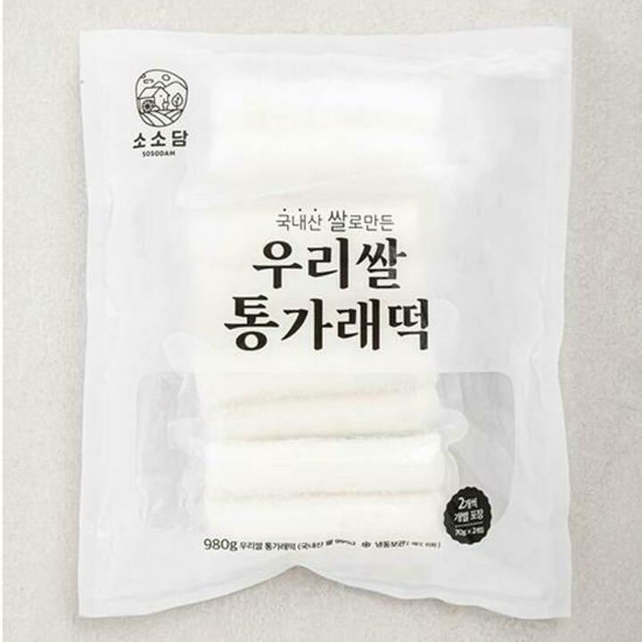  소소미담 우리쌀 통가래떡 980g 2ea