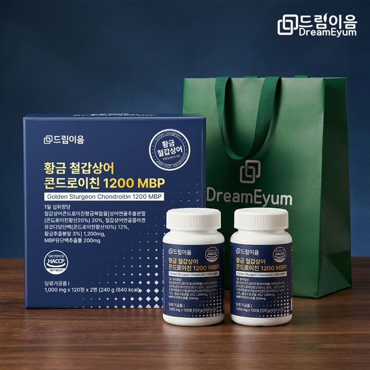 드림이음 황금 철갑상어 콘드로이친 1200 MBP 6형 철갑상어연골 선물세트 1세트 4개월분