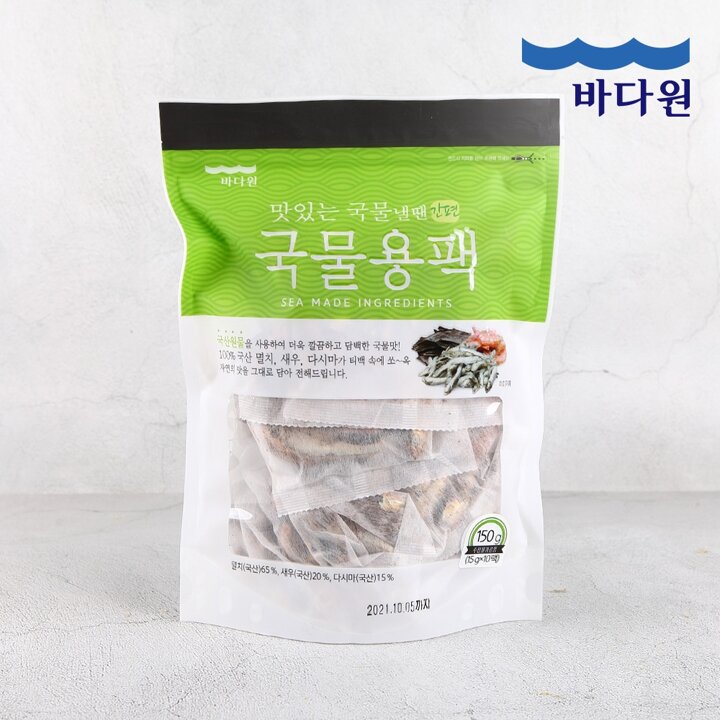 바다원 간편 국물용팩 150gx2봉 육수용 다시팩