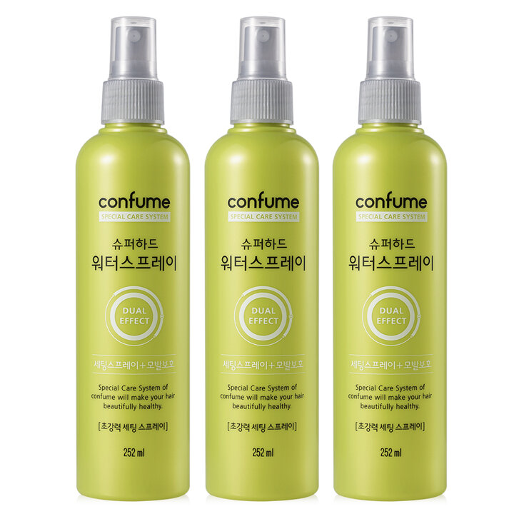 과일나라 컨퓸 슈퍼하드 헤어 워터스프레이 252ml 3개