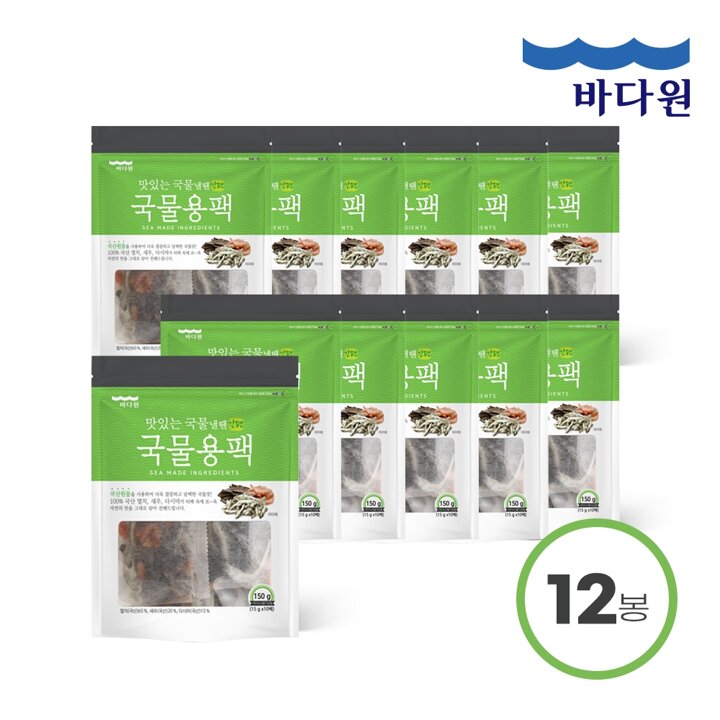 [바다원]간편 국물용 다시팩(15gx10팩)x12봉(총120팩)