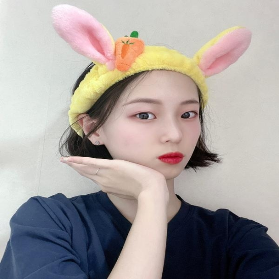 [악세사리마켓] 당근 토끼 귀 세안 머리띠 헤어밴드 (10411008A)