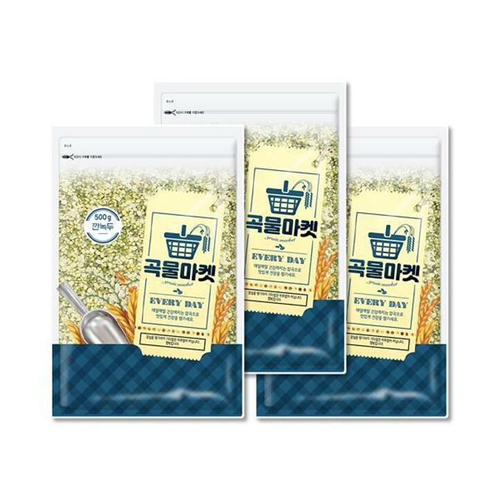 [더프레시] 곡물마켓 국내산 깐녹두 500g x 3