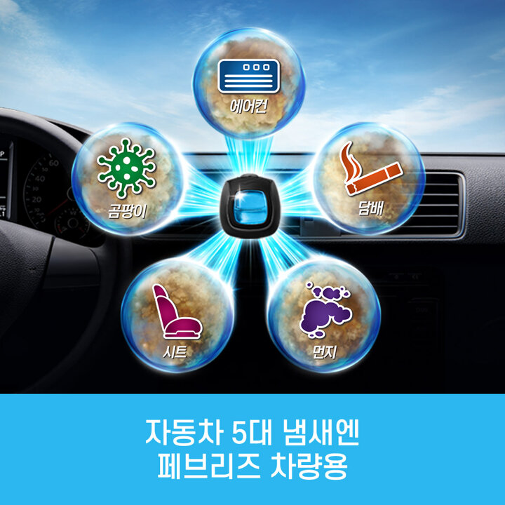 페브리즈 차량용 방향제 2.2ml 3개(2+1)