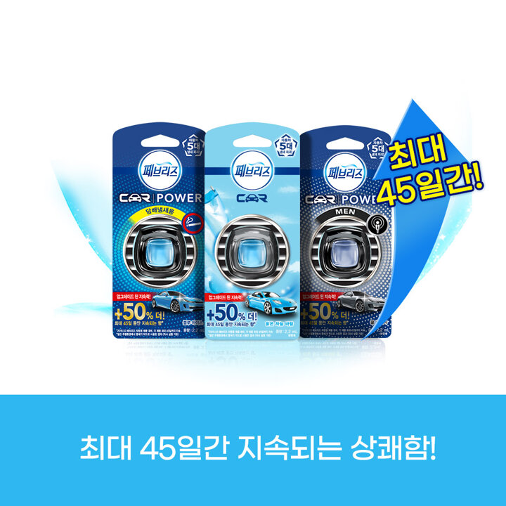 페브리즈 차량용 방향제 2.2ml 3개(2+1)