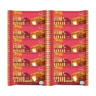 CJ헬씨누리 바빠도밥바 치즈닭갈비 100g x 10개