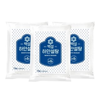 CJ제일제당 백설 하얀설탕 3kg x3개