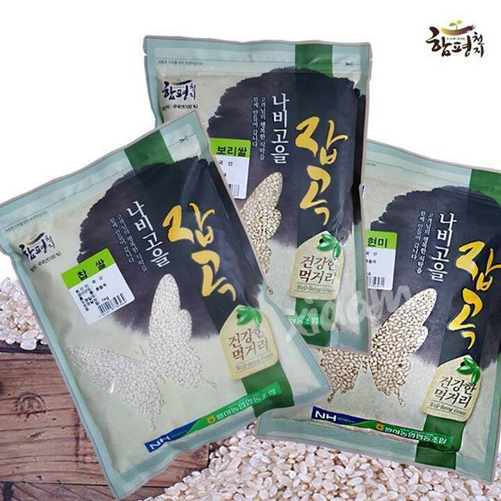 [월야농협] 찹쌀 1kg + 보리쌀 1kg + 현미 1kg (총 3kg)