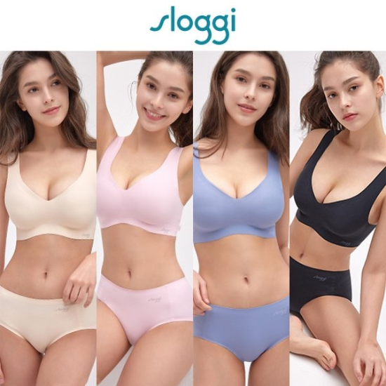 (신세계강남점)슬로기 베이직 프리컷 브라 팬티 세트 4Colors