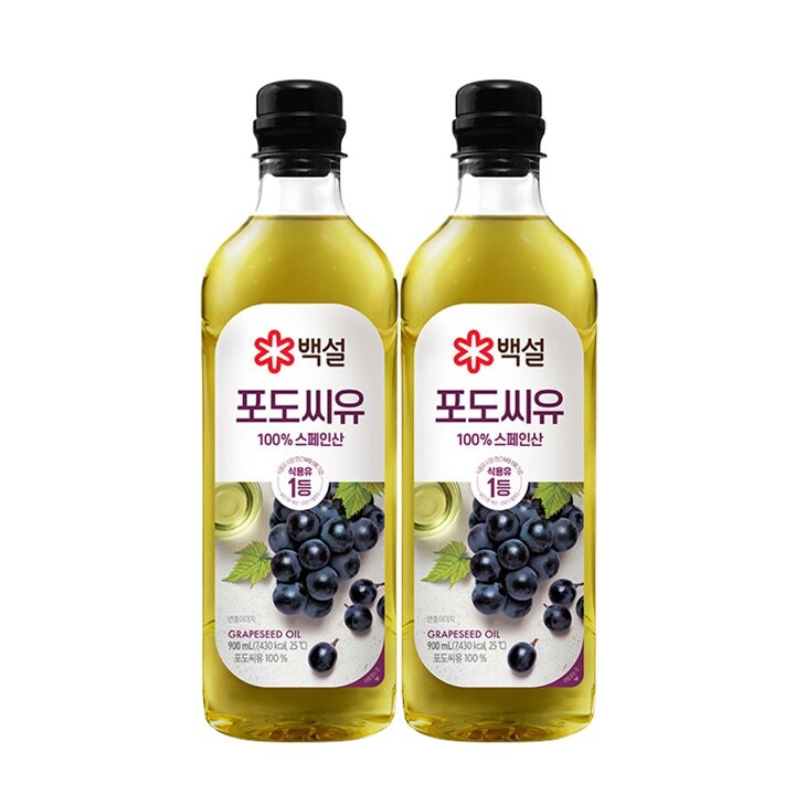 CJ 백설 포도씨유 900ml x2개