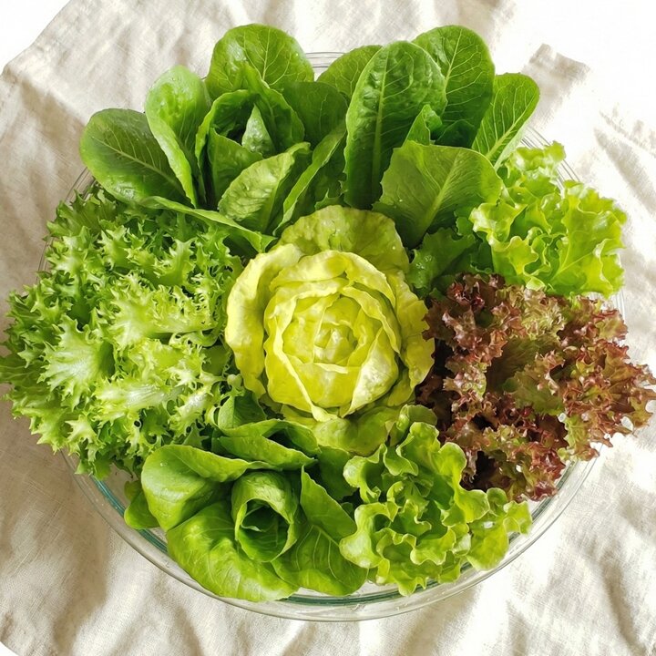 유러피안 샐러드 1kg (프릴아이스, 카이피라, 버터헤드,로메인, 산드라, 적프릴아이스 중 랜덤 3-4종)