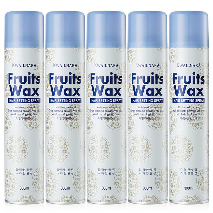 과일나라 후르츠왁스 헤어스프레이 300ml 5개 강력한 세팅력