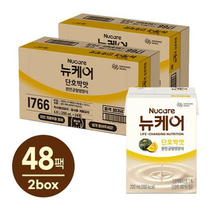 [대상웰라이프] 뉴케어 단호박맛 (200mlx24팩), 2박스