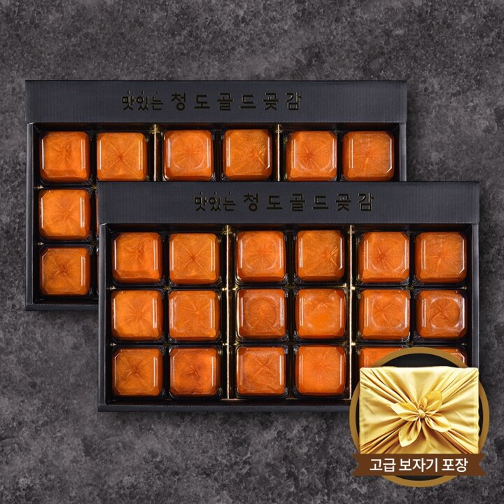 [청도곶감] 프리미엄 반건시 선물세트 1.2kg내외 (60-70gx18개)x2박스