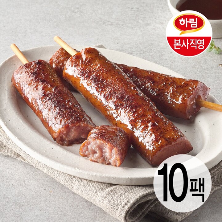하림 직화 갈비맛 핫바 65g 10팩